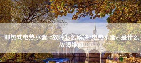 夏普燃气热水器温控器故障的修复方法（如何自行解决夏普燃气热水器温控器故障问题）