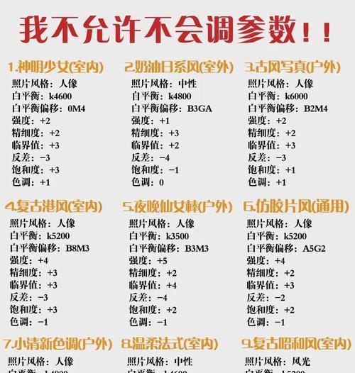 相机参数调整的教程有哪些？